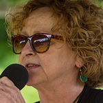 Hilda Clemas at Chepstow performing with Blue Ray, a Ray Charles tribute act in June 2015